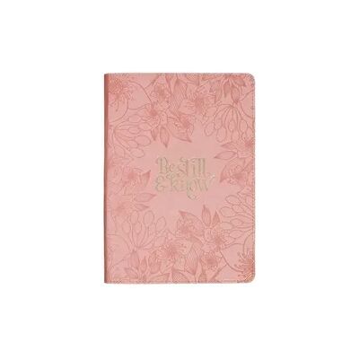 Christian Art Gifts Classic Journal Be Still & Know Ps. 46:10 Bible Verse, Inspirational Scripture Notebook, Ribbon Marker, Pink Vegan Leather Flexcover, 336 Ruled Pages, (8.6" X 6.1" X .9") Christian Art Gifts Classic Journal Be Still & Know Ps. 46:10 Bible Verse, Inspirational Scripture Notebook, Ribbon Marker, Pink Vegan Leather Flexcover, 336 Ruled Pages, (8.6" X 6.1" X .9")