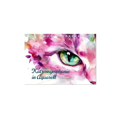 Katzensymphonie in Aquarell (Tischkalender 2026 DIN A5 quer), CALVENDO Monatskalender Katzensymphonie in Aquarell (Tischkalender 2026 DIN A5 quer), CALVENDO Monatskalender