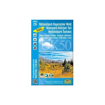 Landesamt für Digitalisierung, Breitband und Vermessung, Bayern Nationalpark Bayerischer Wald, Naturpark östlicher Teil, Nationalpark Sumava 1:50 000 (UK50-29) Landesamt für Digitalisierung, Breitband und Vermessung, Bayern Nationalpark Bayerischer Wald, Naturpark östlicher Teil, Nationalpark Sumava 1:50 000 (UK50-29)
