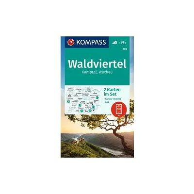 Kompass-Karten KOMPASS Wanderkarten-Set 203 Waldviertel, Kamptal, Wachau Kompass-Karten KOMPASS Wanderkarten-Set 203 Waldviertel, Kamptal, Wachau