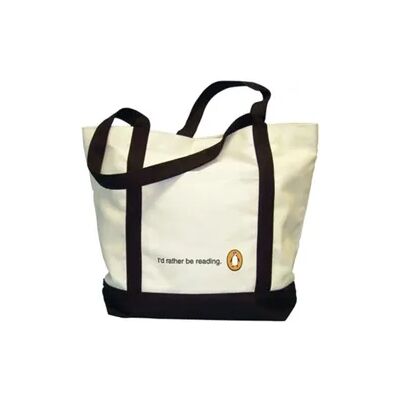 ART Penguin Tote: I'd Rather Be Reading (White) ART Penguin Tote: I'd Rather Be Reading (White)