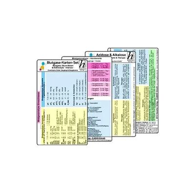 Hawelka, Uwe Blutgase-Karten-Set - Medizinische Taschen-Karte Hawelka, Uwe Blutgase-Karten-Set - Medizinische Taschen-Karte
