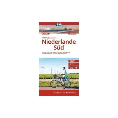 Kompass-Karten BVA ADFC Radtourenkarte Niederlande Süd, mit Knotenpunkten 1:150.000 Kompass-Karten BVA ADFC Radtourenkarte Niederlande Süd, mit Knotenpunkten 1:150.000
