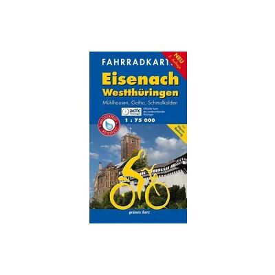 Grünes Herz Eisenach Westthüringen Fahrradkarte Grünes Herz Eisenach Westthüringen Fahrradkarte