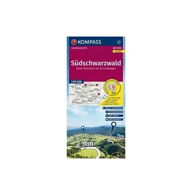 Kompass-Karten KOMPASS Fahrradkarte 3332 Südschwarzwald mit Knotenpunkten 1:70.000 Kompass-Karten KOMPASS Fahrradkarte 3332 Südschwarzwald mit Knotenpunkten 1:70.000