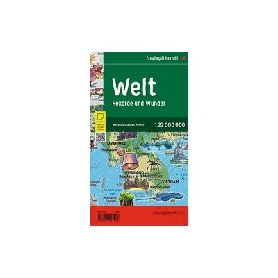 KOMPASS freytag und berndt freytag & berndt Poster Weltkarte für Kinder, metallbestäbt 1:22 Mio. KOMPASS freytag und berndt freytag & berndt Poster Weltkarte für Kinder, metallbestäbt 1:22 Mio.