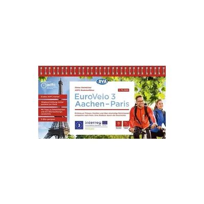 Kompass-Karten BVA ADFC Radreiseführer Eurovelo 3 Aachen - Paris Kompass-Karten BVA ADFC Radreiseführer Eurovelo 3 Aachen - Paris