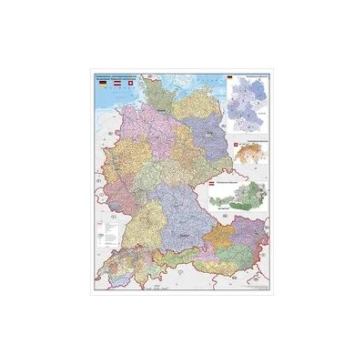 Stiefel Deutschland-Österreich-Schweiz Postleitzahlen- und Organisationskarte Stiefel Deutschland-Österreich-Schweiz Postleitzahlen- und Organisationskarte