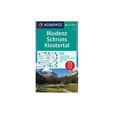 Kompass-Karten KOMPASS Wanderkarte 32 Bludenz-Schruns 1:50.000 Kompass-Karten KOMPASS Wanderkarte 32 Bludenz-Schruns 1:50.000