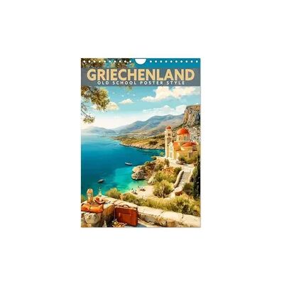 Griechenland - Old School Poster Style (Wandkalender 2027 DIN A4 hoch), CALVENDO Monatskalender Griechenland - Old School Poster Style (Wandkalender 2027 DIN A4 hoch), CALVENDO Monatskalender