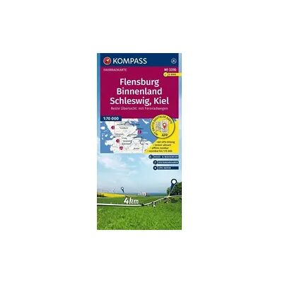 Kompass-Karten KOMPASS Fahrradkarte 3310 Flensburg Binnenland, Schleswig, Kiel 1:70.000 Kompass-Karten KOMPASS Fahrradkarte 3310 Flensburg Binnenland, Schleswig, Kiel 1:70.000