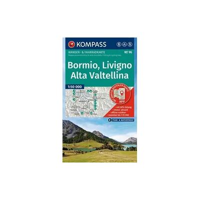 KOMPASS-KARTEN KOMPASS Wanderkarte 96 Bormio, Livigno, Alta Valtellina 1:50.000 KOMPASS-KARTEN KOMPASS Wanderkarte 96 Bormio, Livigno, Alta Valtellina 1:50.000