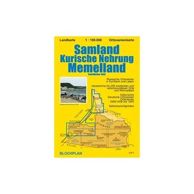Blochplan Landkarte Samland/Kurische Nehrung/Memelland Blochplan Landkarte Samland/Kurische Nehrung/Memelland