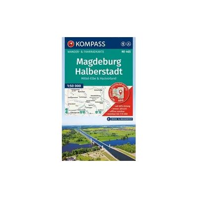 Kompass-Karten KOMPASS Wanderkarte 465 Magdeburg, Halberstadt, Mittel-Elbe & Harzvorland 1:50.000 Kompass-Karten KOMPASS Wanderkarte 465 Magdeburg, Halberstadt, Mittel-Elbe & Harzvorland 1:50.000