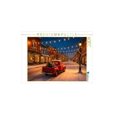 CALVENDO Puzzle Weihnachten in Amerika - Magie im Lichterglanz. Ein roter Pickup, Schnee und festliche Straßenromantik 2000 Teile Lege-Größe 90x67cm CALVENDO Puzzle Weihnachten in Amerika - Magie im Lichterglanz. Ein roter Pickup, Schnee und festliche Straßenromantik 2000 Teile Lege-Größe 90x67cm