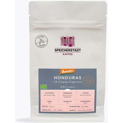 Speicherstadt Honduras 18 Conejo Bio Demeter Espresso 250g