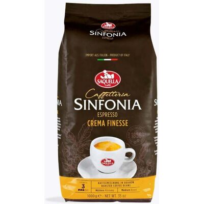 Saquella Leichte Röstung Kaffee Bohnen - Finesse 1kg Saquella Leichte Röstung Kaffee Bohnen - Finesse 1kg
