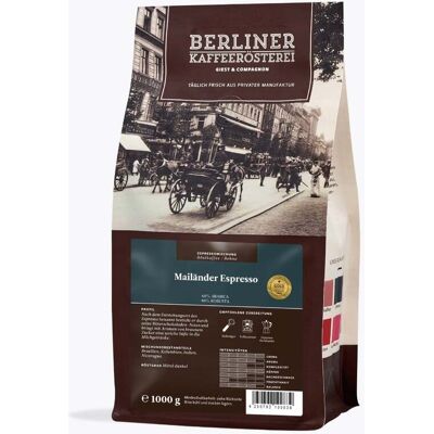 Berliner Kaffeerösterei Mailänder Espresso 1kg - Kaffee Berliner Kaffeerösterei Mailänder Espresso 1kg - Kaffee