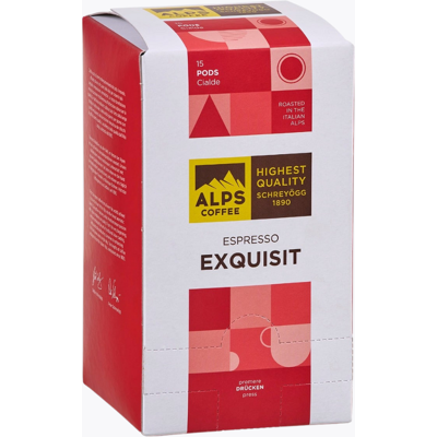 Alps Coffee Exquisit 15 Pods - Kaffee Pads Alps Coffee Exquisit 15 Pods - Kaffee Pads