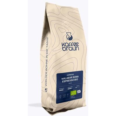 Kaffee Braun Malabar Sona Bio - Bio Fairer Handel Handgeröstet 250g Kaffee Braun Malabar Sona Bio - Bio Fairer Handel Handgeröstet 250g