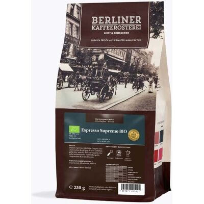 Berliner Kaffeerösterei Supremo Bio - Harmonischer Kaffeegeschmack - Kaffee Berliner Kaffeerösterei Supremo Bio - Harmonischer Kaffeegeschmack - Kaffee