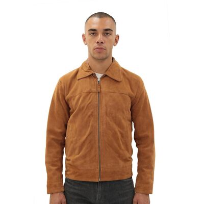 Infinity Leather Harington-Jacke für Herren im Retro-Stil aus Ziegenveloursleder – Zürich Bräunen L Infinity Leather Harington-Jacke für Herren im Retro-Stil aus Ziegenveloursleder – Zürich Bräunen L