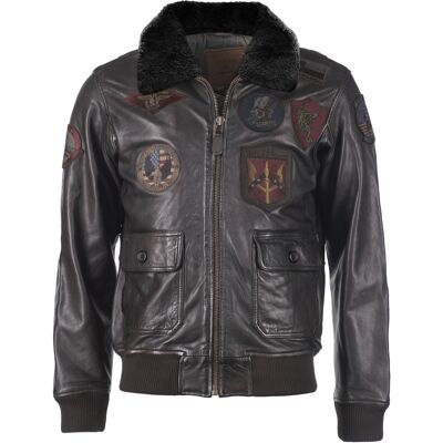 Top Gun Lederjacke TGJ1001 Braun L Top Gun Lederjacke TGJ1001 Braun L