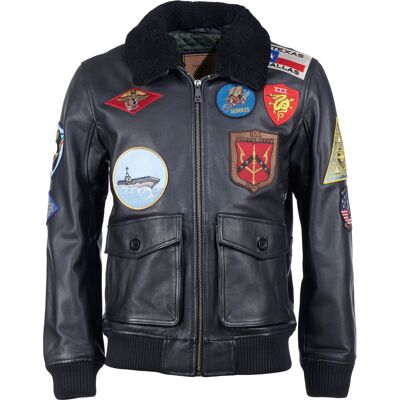 Top Gun Lederjacke TG20201007 Schwarz S Top Gun Lederjacke TG20201007 Schwarz S