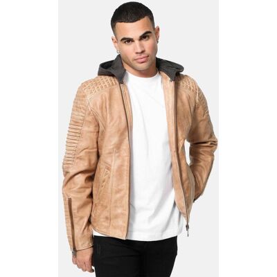 Tazzio Herren Lederjacke Biker-Look Kamel 2XL Tazzio Herren Lederjacke Biker-Look Kamel 2XL