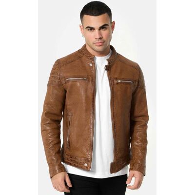 Tazzio Herren Lederjacke Bräunen L Tazzio Herren Lederjacke Bräunen L