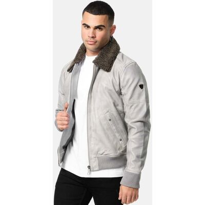 Tazzio Herren Lederjacke Hellgrau L Tazzio Herren Lederjacke Hellgrau L