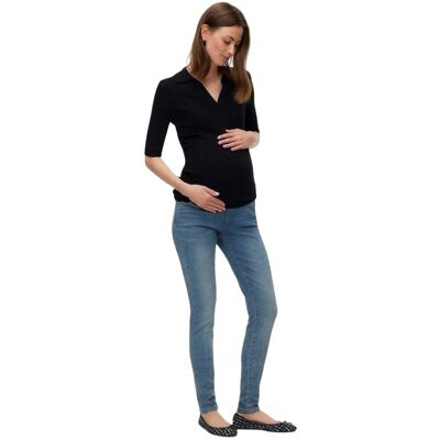 Mamalicious - Sweatshirt für Damen, V-Ausschnitt, Umstandskleidung, 3/4 Ärmel (Schwarz) Schwarz EU 36 / UK 8 Mamalicious - Sweatshirt für Damen, V-Ausschnitt, Umstandskleidung, 3/4 Ärmel (Schwarz) Schwarz EU 36 / UK 8