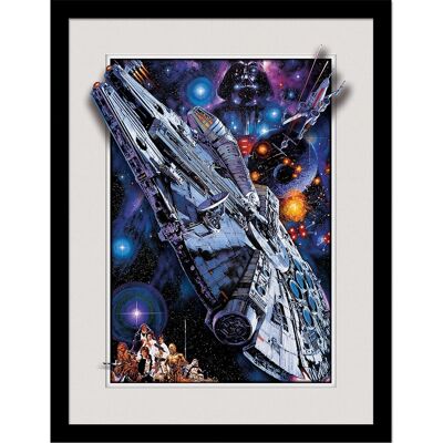 Star Wars Millennium Falcon Gerahmtes Poster - Offiziell Lizenz Star Wars Millennium Falcon Gerahmtes Poster - Offiziell Lizenz