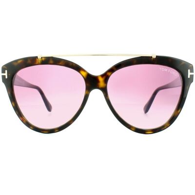 Tom Ford Sonnenbrille 0518 Livia 52Z Dunkle Havanna Gradient Spiegel Violett Braun Einheitsgröße Tom Ford Sonnenbrille 0518 Livia 52Z Dunkle Havanna Gradient Spiegel Violett Braun Einheitsgröße
