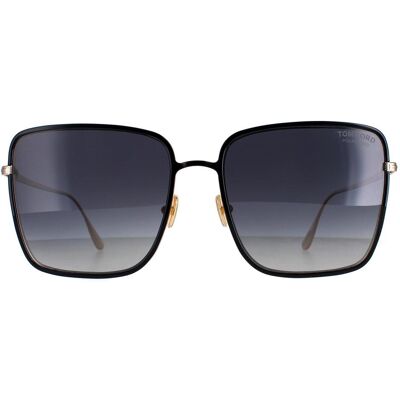 Tom Ford Square Damen Glänzend Schwarz Grau Polarisiert Heide FT0739 Schwarz Einheitsgröße Tom Ford Square Damen Glänzend Schwarz Grau Polarisiert Heide FT0739 Schwarz Einheitsgröße
