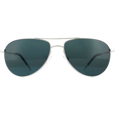 Oliver Peoples Aviator Unisex Silber Blau Polarisierte Sonnenbrille Silber Einheitsgröße Oliver Peoples Aviator Unisex Silber Blau Polarisierte Sonnenbrille Silber Einheitsgröße