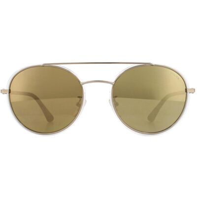 Police Round Mens Light Gold Crystal Grey Brown Gold Mirror Sonnenbrillen Gold Einheitsgröße Police Round Mens Light Gold Crystal Grey Brown Gold Mirror Sonnenbrillen Gold Einheitsgröße