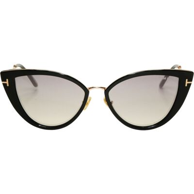 Tom Ford Anjelica-02 Smoke Mirror Lens Shiny Black Sonnenbrille Schwarz Einheitsgröße Tom Ford Anjelica-02 Smoke Mirror Lens Shiny Black Sonnenbrille Schwarz Einheitsgröße