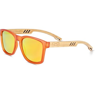 Earth Wood Haven Polarisierte Sonnenbrille - Bambus/Orange Orange Einheitsgröße Earth Wood Haven Polarisierte Sonnenbrille - Bambus/Orange Orange Einheitsgröße