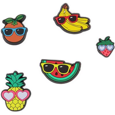 Süße Früchte mit Sonnenbrille 5er Jibbitz Pack - Crocs - Mehrfarbig - Synthetisch Mehrfarben Einheitsgröße Süße Früchte mit Sonnenbrille 5er Jibbitz Pack - Crocs - Mehrfarbig - Synthetisch Mehrfarben Einheitsgröße
