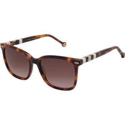 Carolina Herrera Quadratische Acetat-Sonnenbrille CH0045S für Frauen Braun Einheitsgröße Carolina Herrera Quadratische Acetat-Sonnenbrille CH0045S für Frauen Braun Einheitsgröße