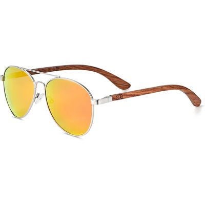 Earth Wood Sayulita Polarisierte Sonnenbrille - Redwood/Blau-Grün Orange Einheitsgröße Earth Wood Sayulita Polarisierte Sonnenbrille - Redwood/Blau-Grün Orange Einheitsgröße