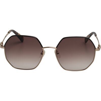 Longchamp Damen Sechseckige Metall-Sonnenbrille LO140SL Gold Einheitsgröße Longchamp Damen Sechseckige Metall-Sonnenbrille LO140SL Gold Einheitsgröße