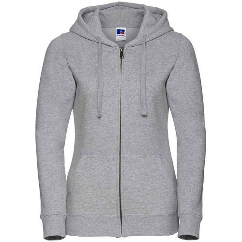Russell Athletic Russell - "Authentic" Kapuzenpullover Durchgehender Reißverschluss für Damen (Helle Oxfordfarbe) Grau M