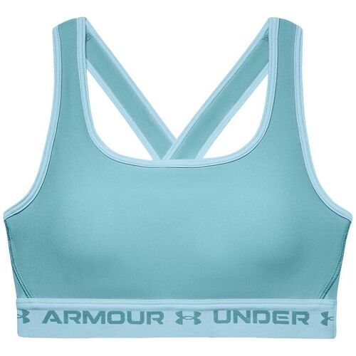 Under Armour Corssback Womens Blue Mid Sports BH Blau S