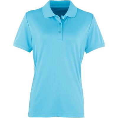 Premier Damen Coolchecker Piqué Polo-Shirt / Polohemd, Kurzarm (Türkis) Türkis XL Premier Damen Coolchecker Piqué Polo-Shirt / Polohemd, Kurzarm (Türkis) Türkis XL