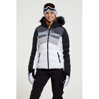 Mountain Warehouse Damen/Damen Cascade Gepolsterte Skijacke (Weiß/Schwarz) Weiß EU 38 / UK 10 Mountain Warehouse Damen/Damen Cascade Gepolsterte Skijacke (Weiß/Schwarz) Weiß EU 38 / UK 10