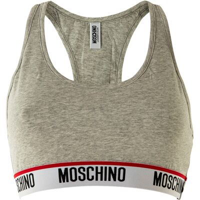 Moschino Bustier Racerback Stretch Baumwolle Grau S Moschino Bustier Racerback Stretch Baumwolle Grau S