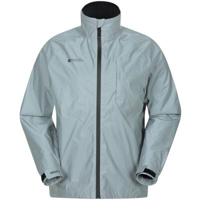 Mountain Warehouse Herren Adrenaline II Wasserdichte Jacke (Silber) Silber XS Mountain Warehouse Herren Adrenaline II Wasserdichte Jacke (Silber) Silber XS