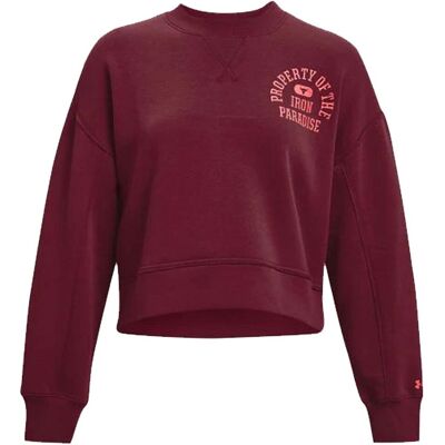 Under Armour Under Armor Project Rock Womens Burgund Fleece Pullover Burgund XS Under Armour Under Armor Project Rock Womens Burgund Fleece Pullover Burgund XS